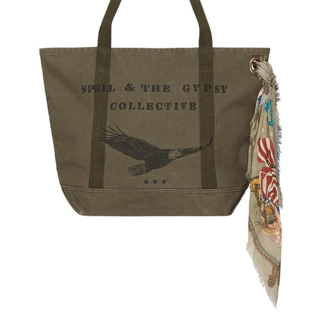 Spell Gypsy Traveller Tote Bag, BNWT, in Khaki